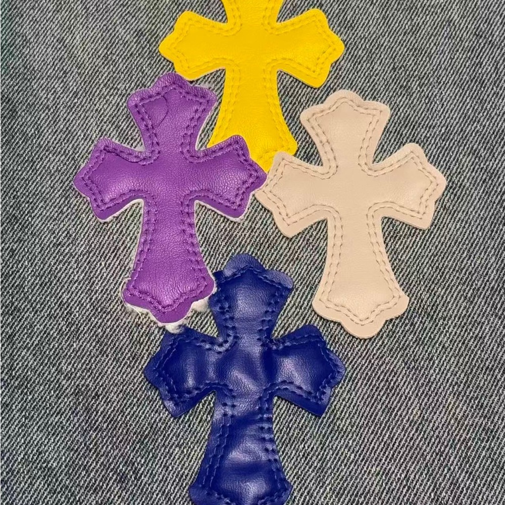 Chrome Hearts Multicolor Patch Straight Leg Jeans - image 4